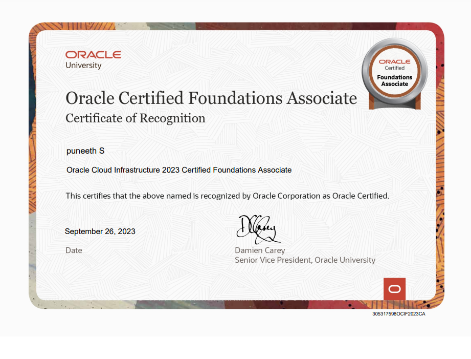 OCI Foundation  Associate